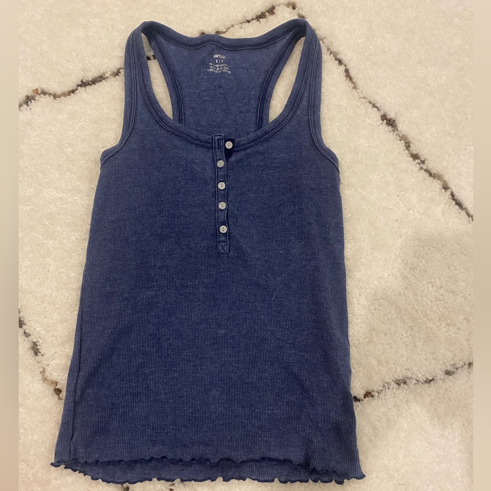 navy blue aerie tank top size small